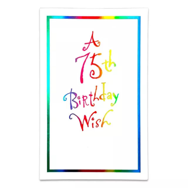 Whimsical HAPPY BIRTHDAY Card FOR 75 YEAR OLD, by American Greetings + Envelope