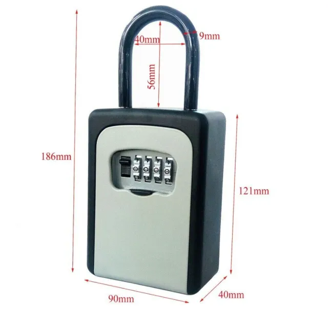 Boîte de verrouillage portable Safe Key avec code à 4 chiffres pour... 3