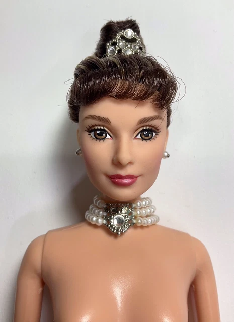 Audrey Hepburn Barbie Doll - Breakfast at Tiffany's - With Tiara & Necklace Nude Audrey Hepburn Barbie Doll - Breakfast at Tiffany's - With Tiara & Necklace Nude