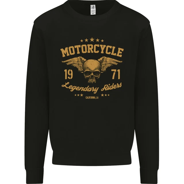 Felpa Maglione Maglione Moto Legendary Riders Biker Moto