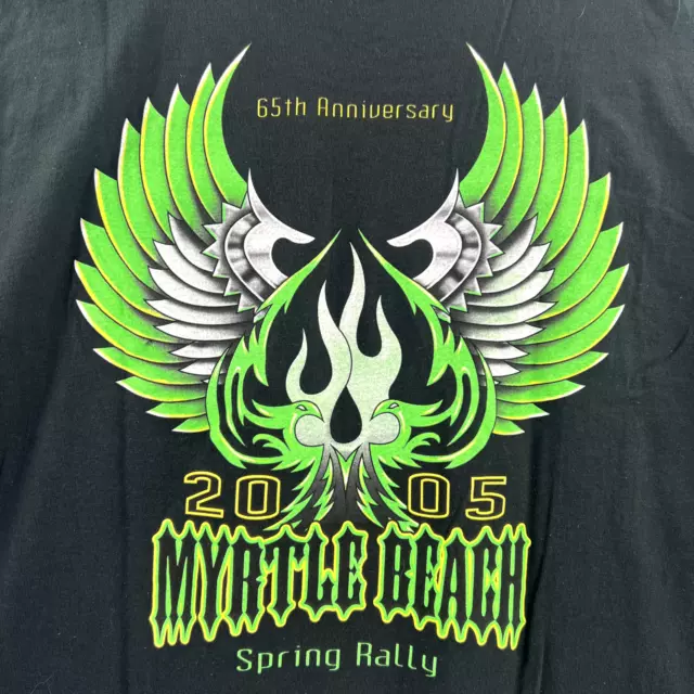 Myrtle Beach Spring Bike Rally 2005 Black T-Shirt Men's 2XL  Motorcycle