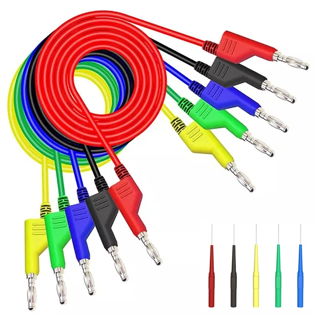 Sonde Multimètre Testeur Silicone électricien Cordon Mesure Pinces Crocodile vis
