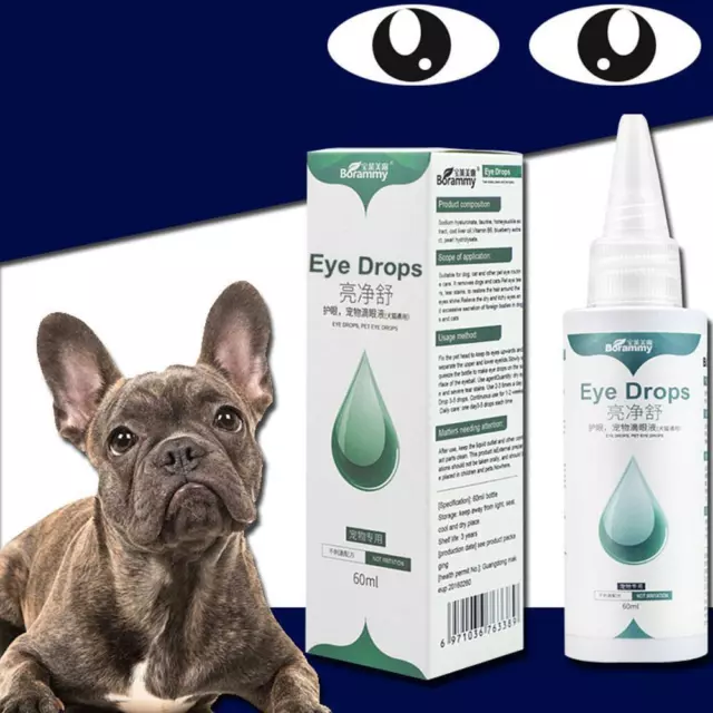 Gocce per occhi di animali domestici - Macchia battericida antinfiammatoria cura degli occhi di cane gatto 2023