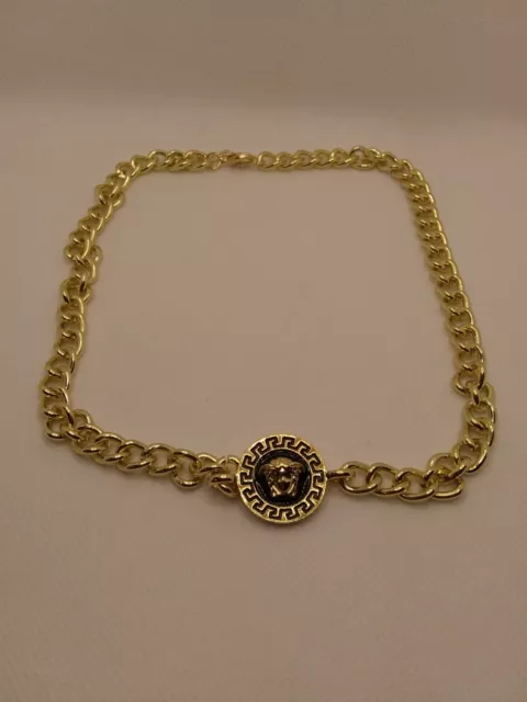 Beautiful Versace Collarbone Necklace Gold Tome