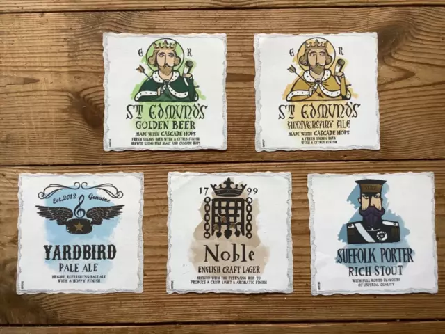 GREENE KING BREWERY, 5 Beer Labels , Bury St. Edmunds