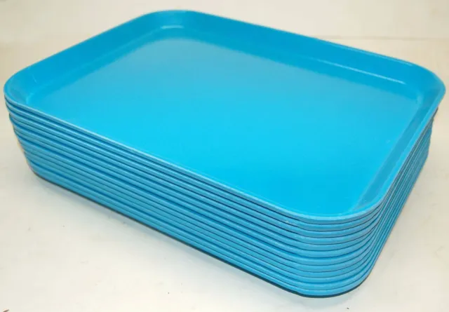 QTY 12) 10 x 13 Sturdy Fiberglass Cafeteria Trays Point of Purchase Trays Pastry