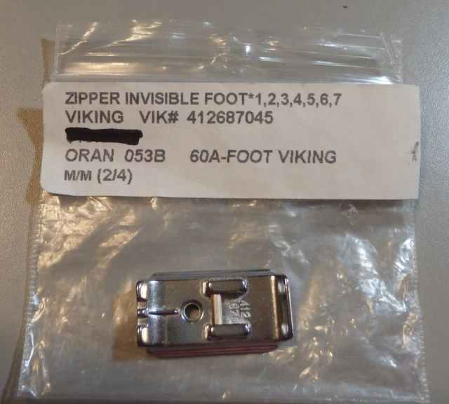 INVISIBLE ZIPPER FOOT for Viking Husqvarna Sewing Machine 17 Groups