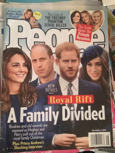 William & Kate Harry & Meghan People Magazine December 2, 2019 Royal Rift