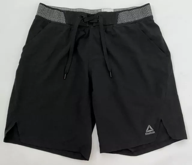 Men’s Reebok Black Running Jogging Gym Swim Comfortable Shorts Size S.