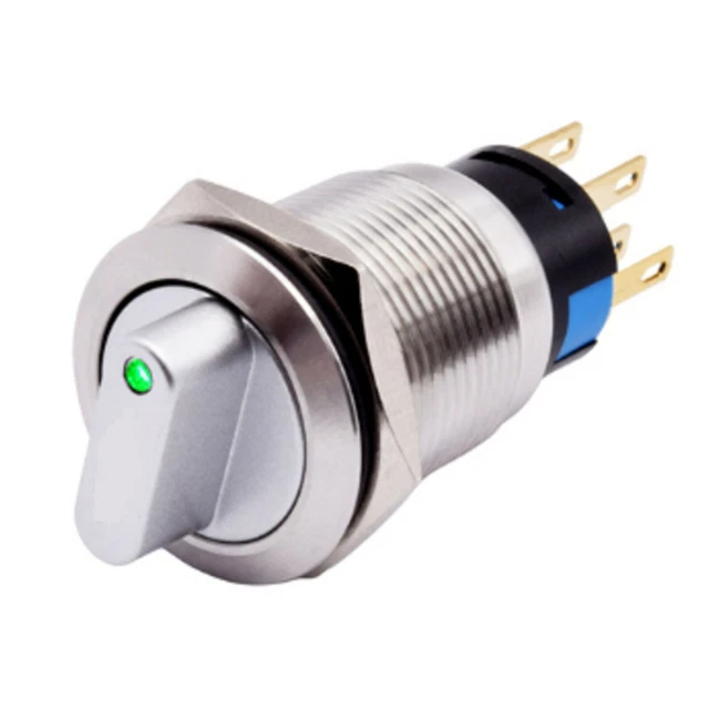 Interruttore rotante LED resistente 19 mm per macchine CNC e strumenti