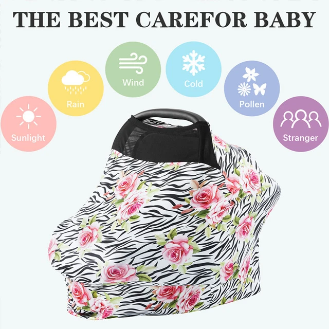 Multiuse Baby Nursing Breastfeeding Privacy Scarf Baby Car Seat Canopy CartCover