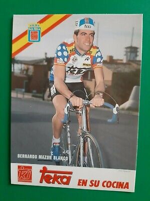 CYCLISME carte cycliste BERNARDO MAZON BLANCO équipe TEKA 1988  16,5 /12 cm 