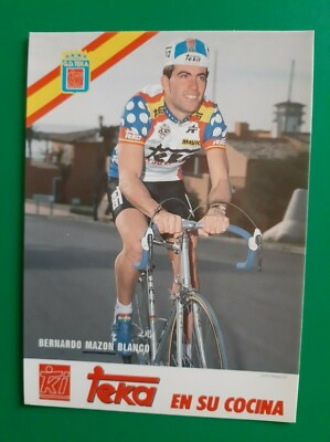 CYCLISME carte cycliste BERNARDO MAZON BLANCO équipe TEKA 1988  16,5 /12 cm 