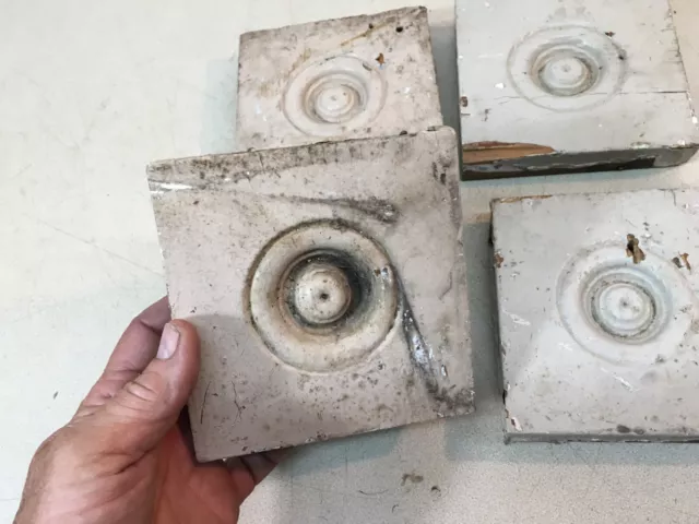 4 Architectural / Bullseye  Victorian Door Trim Plinth Block Pediment Trim 4.5IN