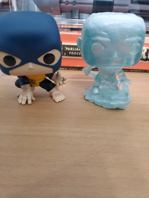 Funko Pop! Marvel - Iceman Vinyl Figure and The Beast Bundle