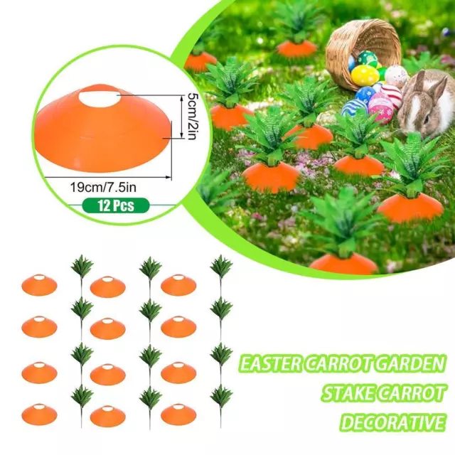 Osterkarotte Gartenpfahl Karotte dekorativer Hofpfahl, Osteraufnäher Karotte B2S7