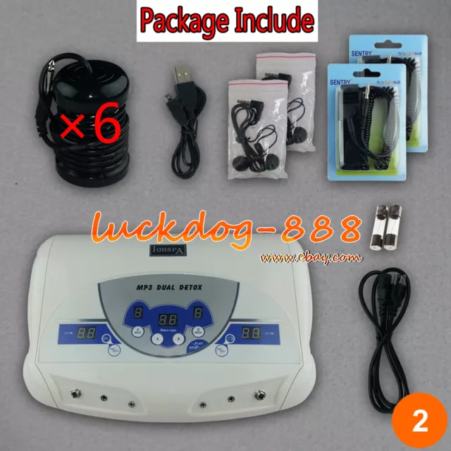 Dual MP3 Ionic Detox Cell Foot Bath Spa Cleanse Machine 6 Arrays ON SALE!!!