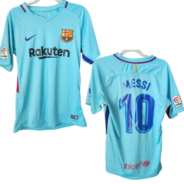 Barcelona Messi Jersey 2017/2018 Away Mens Football Soccer Shirt Nike Size L