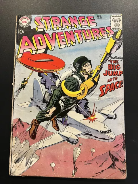 1 lot STRANGE ADVENTURES #99 GIL KANE COVER ART DC COMICS 1958 Free Shipping!!