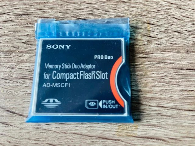 Sony • AD-MSCF1 • Adaptador Memory Stick Duo para ranura Flash Compacto • Nuevo