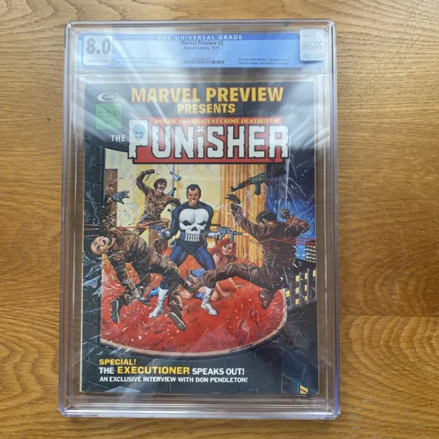 Marvel Preview Presents #2 The Punisher 1975 CGC 8.0