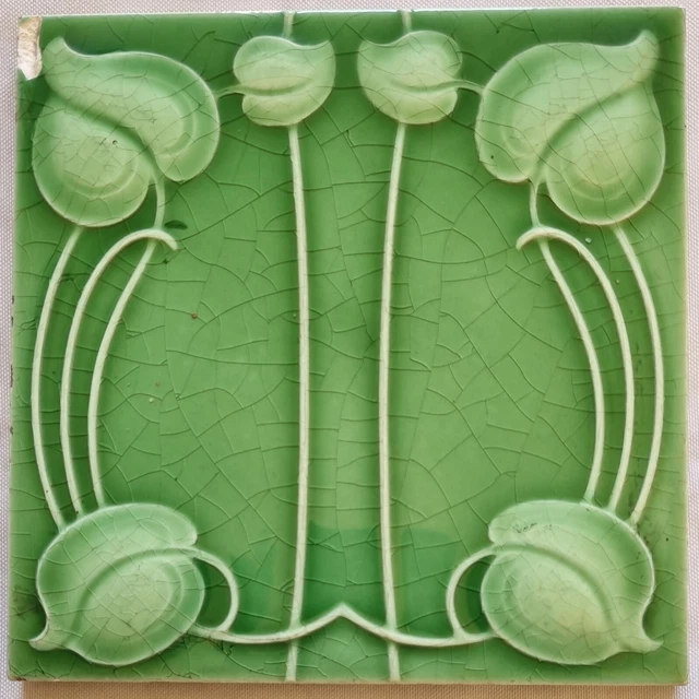 English Art Nouveau Tile. H & R Johnson.  C1905.