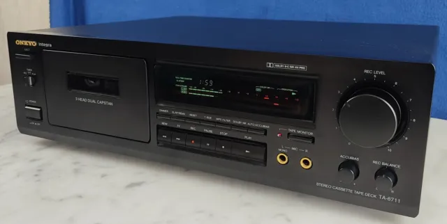 Onkyo Integra TA-6711   3-Kopf Tapedeck ***überholt 12 Mon. Gewährleistung***