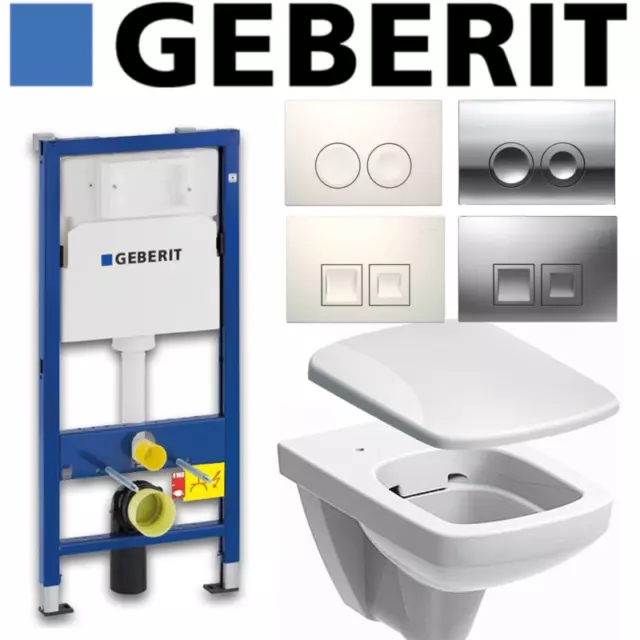 GEBERIT Duofix Basic UP100 WC Vorwandelement Bauhöhe 112 cm Drückerplatte WC-Set