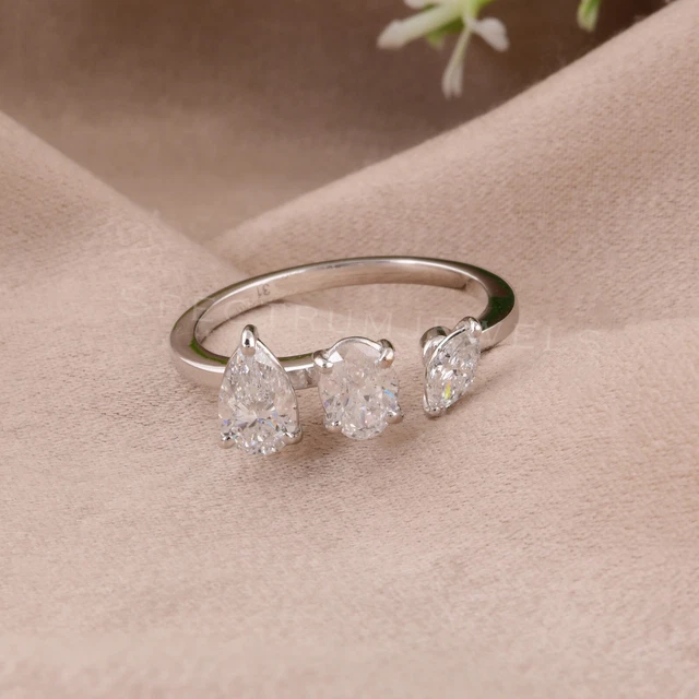 Collier Tennis Diamant Simulé 35 Carats – Or Blanc Plaqué 14K – Argent 925