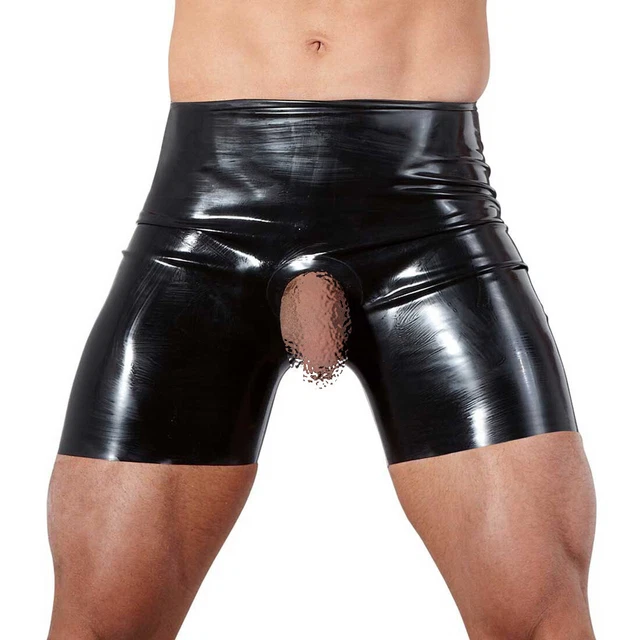 Pantaloncini uomo lattice, Rubber Briefs black, open, taglia M neri 0,35