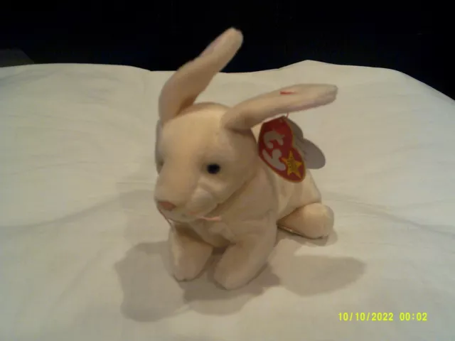 Vtg. TY Beanie Baby Nibbler the Bunny-DOB 4-6-1998-orig tags