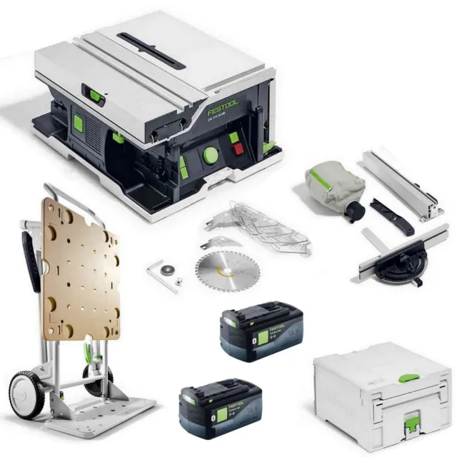 Festool Akku Tischkreissäge CSC SYS50 EBI-Basic + Untergestell + 2xAkku Säge Set