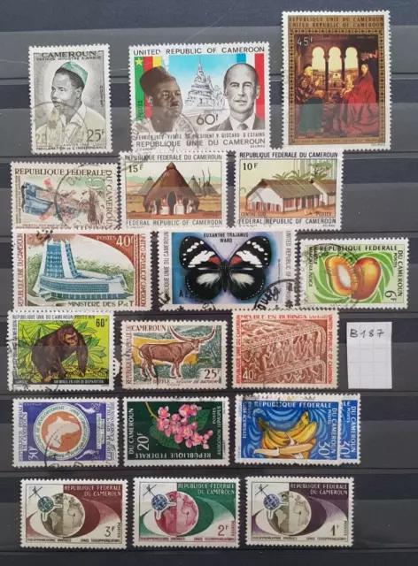 B187 Congo république fédérale lot de timbres divers oblitérés