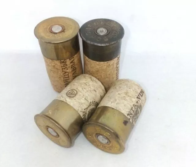 Juego de 4 Tapones para Botellas. Tapón de botella de arte de trinchera de...