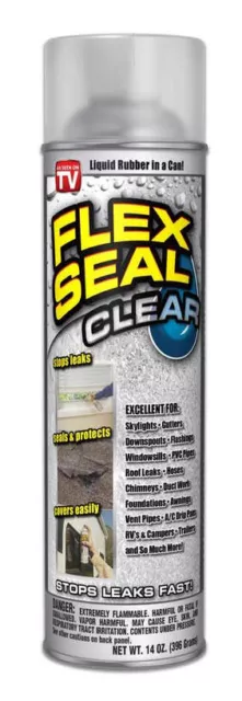 FLEX SEAL Spray Liquid Rubber CLEAR 14oz 396gm FSCL20 2