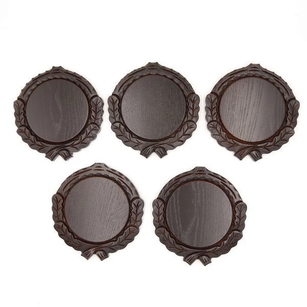 5 Pieza Keilerschilder Tallado Oscuro Af 14 CM Keilerbretter Escudo de Trofeo