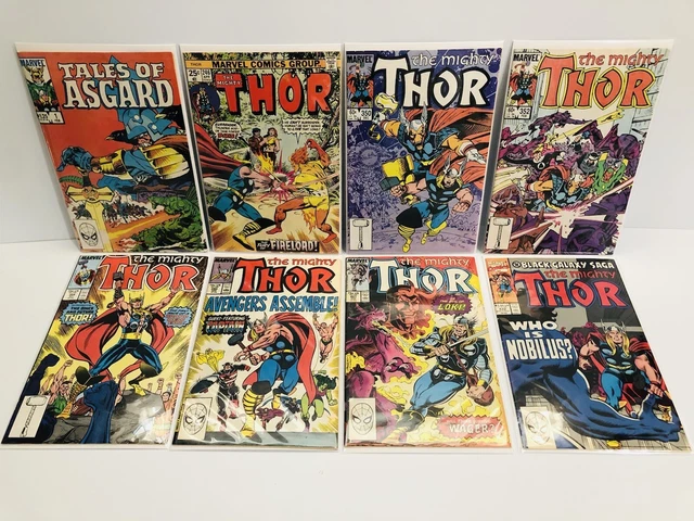 The Mighty Thor/Tales of Asgard Comic Book Lot of 8(Marvel 1976-1990)