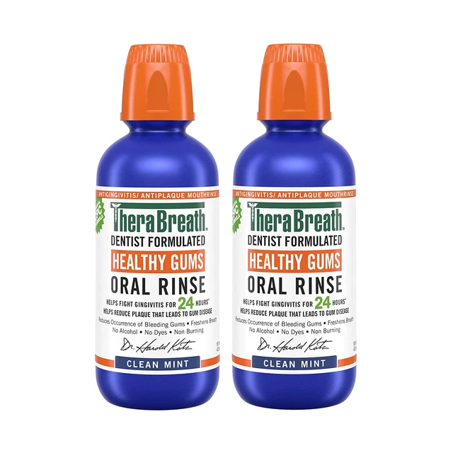 Therabreath Healthy Gums Periodontist Formulated 24-Hour Oral Rinse with CPC Cl