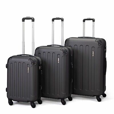 3 Piece Luggage Set Carry-On Travel Trolley Suitcase ABS Nested Spinner Hardside