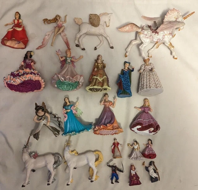 Papo Fantasy Princess Fairy Castle Medieval Figure Lot - Unicorn Pegasus Horse
