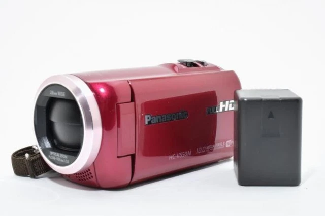PANASONIC HC-V550M FULL HD Camcorder Red 50x Optical Zoom Wi-Fi