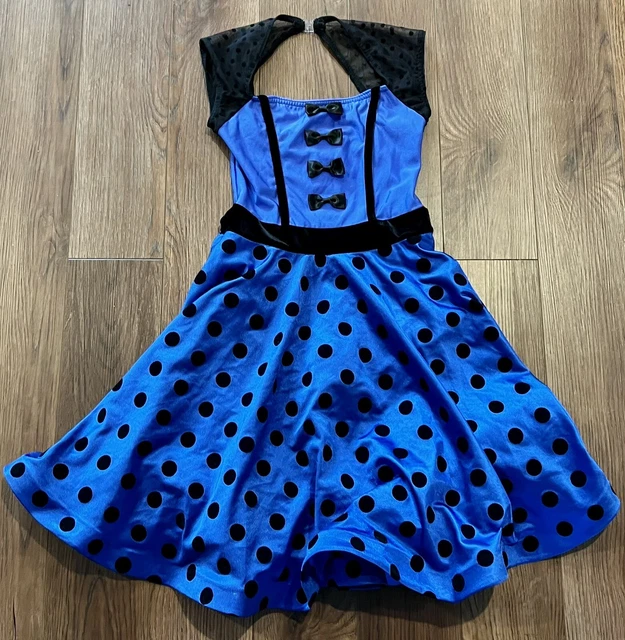 A Wish Come True Dance Solo Costume Size Large Child Swing With Me Dots Preowned