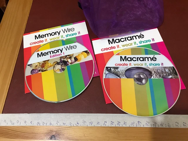 Lote de tutoriales artesanales PAL DVD x2 fabricante de joyas JM cable de memoria proyectos macramé