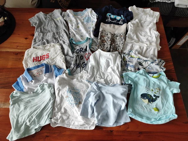 17x Stück Kleiderpaket Set 56-62 Baby Kleidung Säugling 4-Jahreszeiten 3-6Monate