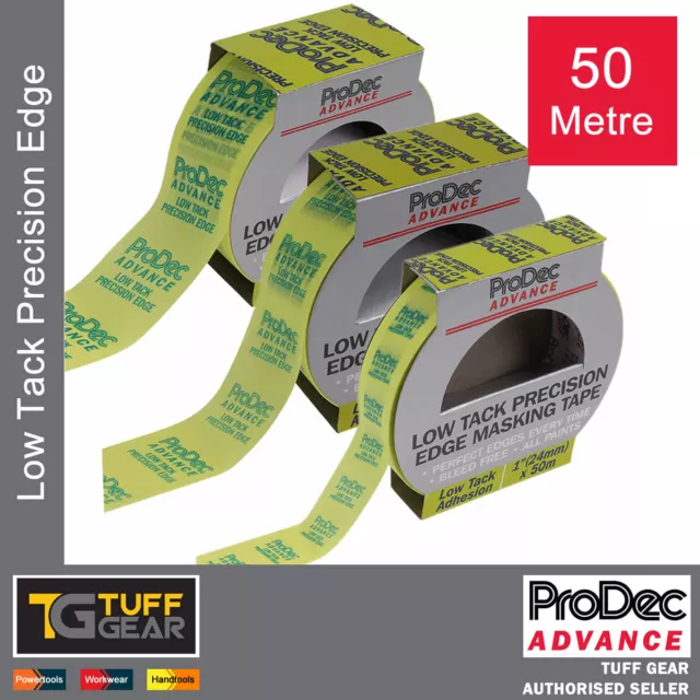 ProDec Advance Low Tack Präzisionskante Abdeckband 50 Meter Rolle scharfe Linien