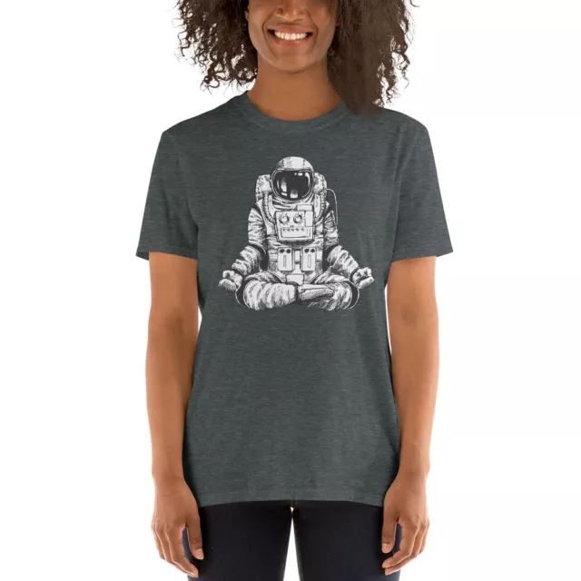 Astronaut in spacesuit yoga gestures , Hand Drawn Sketch T-Shirt