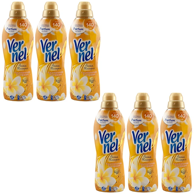 Vernel Fabric Softener Fascinating Frangipani 6 X 28.7oz 34 Wl To 140 Days