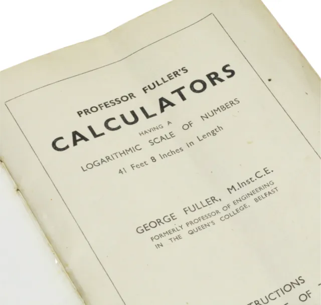 Stanley Fuller Calculator Cylindrical Slide Rule, Case & Instructions, 1947 2