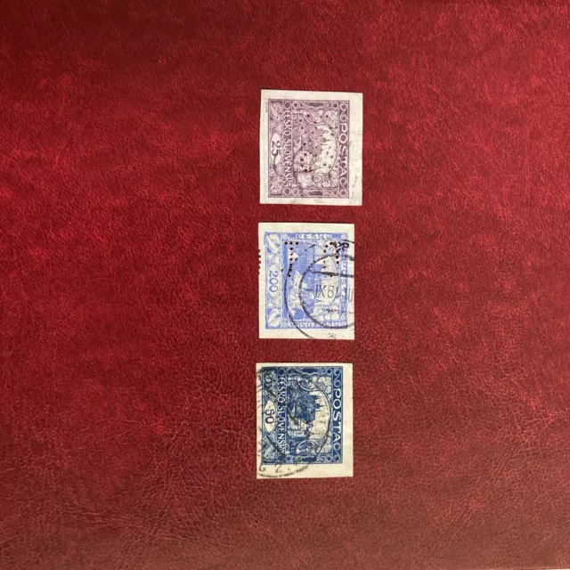 1919 Satz Briefmarken Tschechoslowakei (Gelocht)