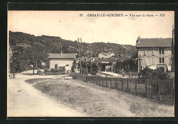 CPA Orsay-le-Guichet, view of the station 1945